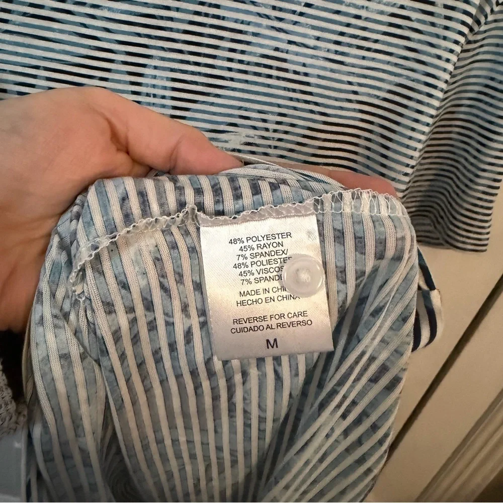 Laguna Swim UPF 30 Striped Polo Shirt Men’s Medium